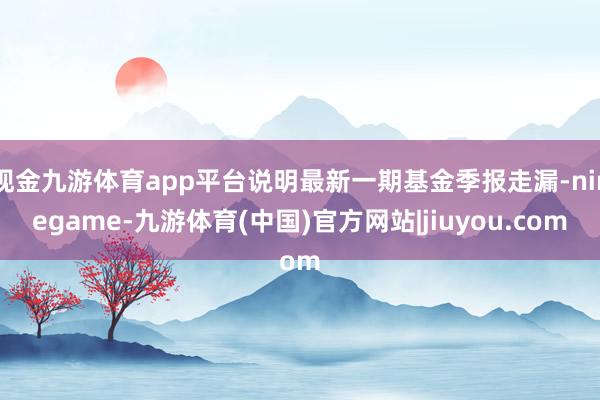 现金九游体育app平台说明最新一期基金季报走漏-ninegame-九游体育(中国)官方网站|jiuyou.com