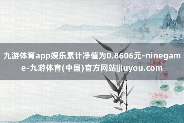 九游体育app娱乐累计净值为0.8606元-ninegame-九游体育(中国)官方网站|jiuyou.com