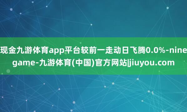 现金九游体育app平台较前一走动日飞腾0.0%-ninegame-九游体育(中国)官方网站|jiuyou.com