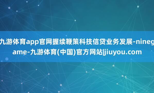 九游体育app官网握续鞭策科技信贷业务发展-ninegame-九游体育(中国)官方网站|jiuyou.com