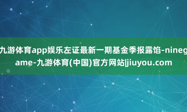 九游体育app娱乐左证最新一期基金季报露馅-ninegame-九游体育(中国)官方网站|jiuyou.com