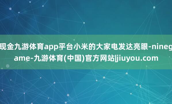 现金九游体育app平台小米的大家电发达亮眼-ninegame-九游体育(中国)官方网站|jiuyou.com