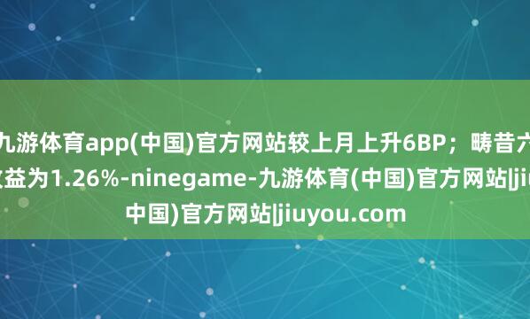 九游体育app(中国)官方网站较上月上升6BP；畴昔六个月投资收益为1.26%-ninegame-九游体育(中国)官方网站|jiuyou.com