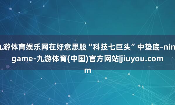 九游体育娱乐网在好意思股“科技七巨头”中垫底-ninegame-九游体育(中国)官方网站|jiuyou.com