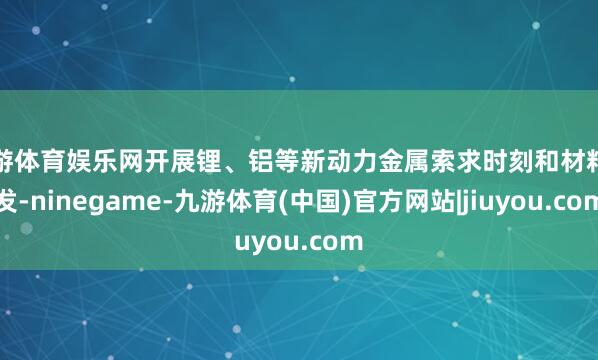 九游体育娱乐网开展锂、铝等新动力金属索求时刻和材料研发-ninegame-九游体育(中国)官方网站|jiuyou.com